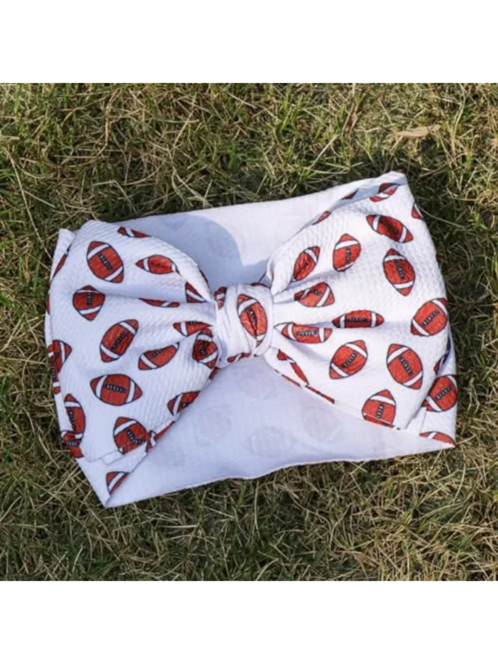 Handmade Football Bow Headband for Baby Girls Newborn Toddler